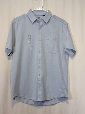 VRST Shirt Limitless Performance Button Up Faded Blue Stretch Mens Size Small